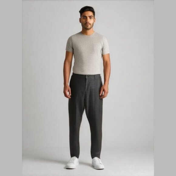 A Fish Named Fred Men's Green Khaki Plaid Pants - Picture 1 of 10